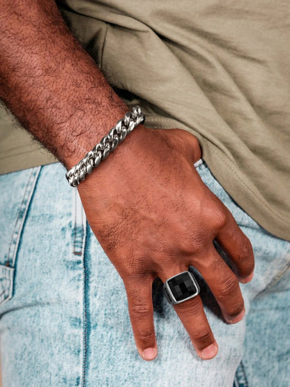 Bracelet for Men Chunky Cuban Bracelet 10MM 7.5 Inch Stainless Steel Chain Bracelet Mens Birthday Valentines Day Jewelry Gifts for Him Dad Adults Age