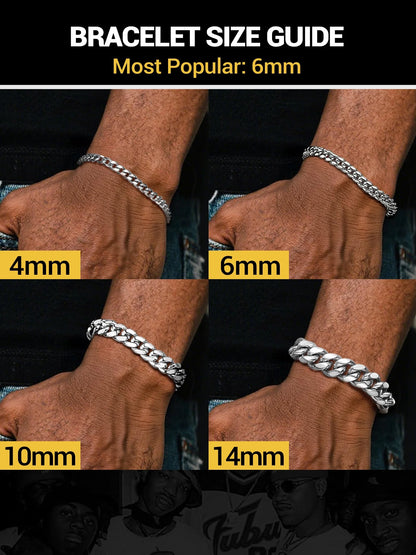 Bracelet for Men Chunky Cuban Bracelet 10MM 7.5 Inch Stainless Steel Chain Bracelet Mens Birthday Valentines Day Jewelry Gifts for Him Dad Adults Age